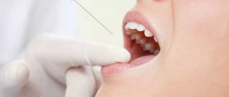 Dentist makes an anesthetic injection